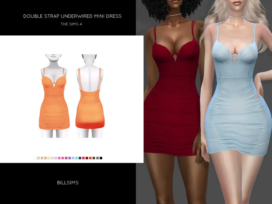 Double Strap Underwired Mini Dress