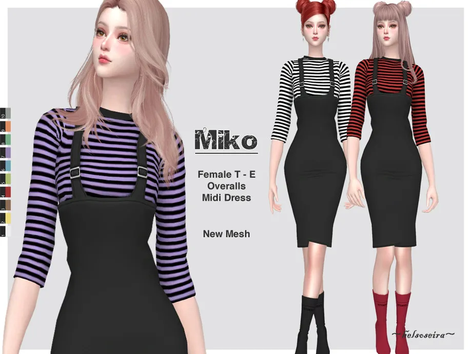 MIKO - Overalls Midi Dress