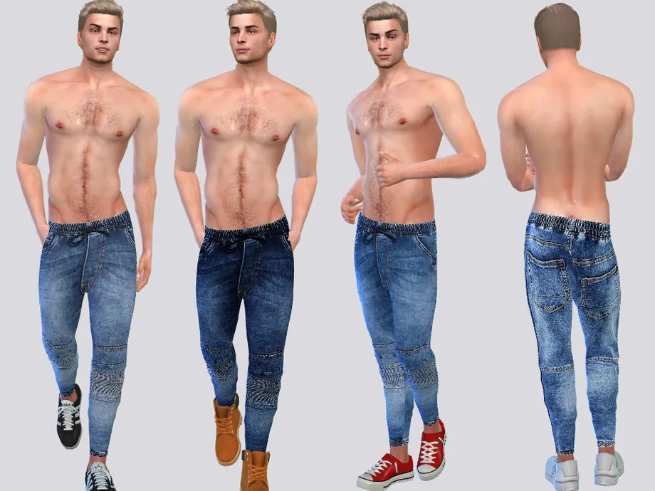 Trippy Denim Jogger (Side1)