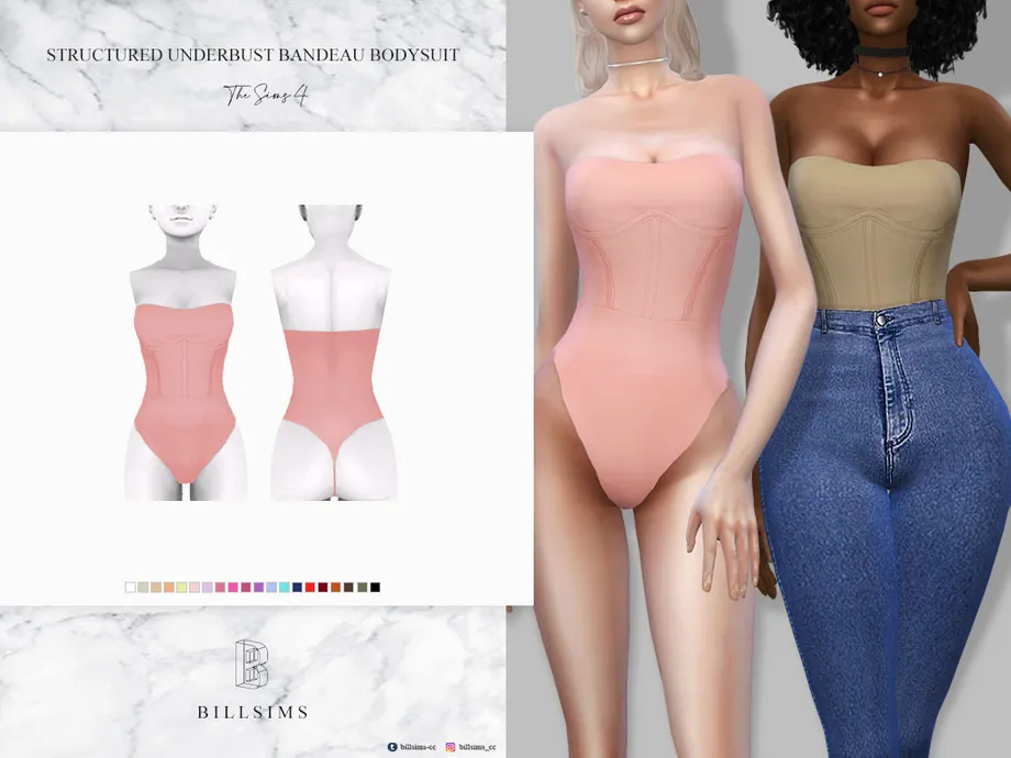 Structured Underbust Bandeau Bodysuit