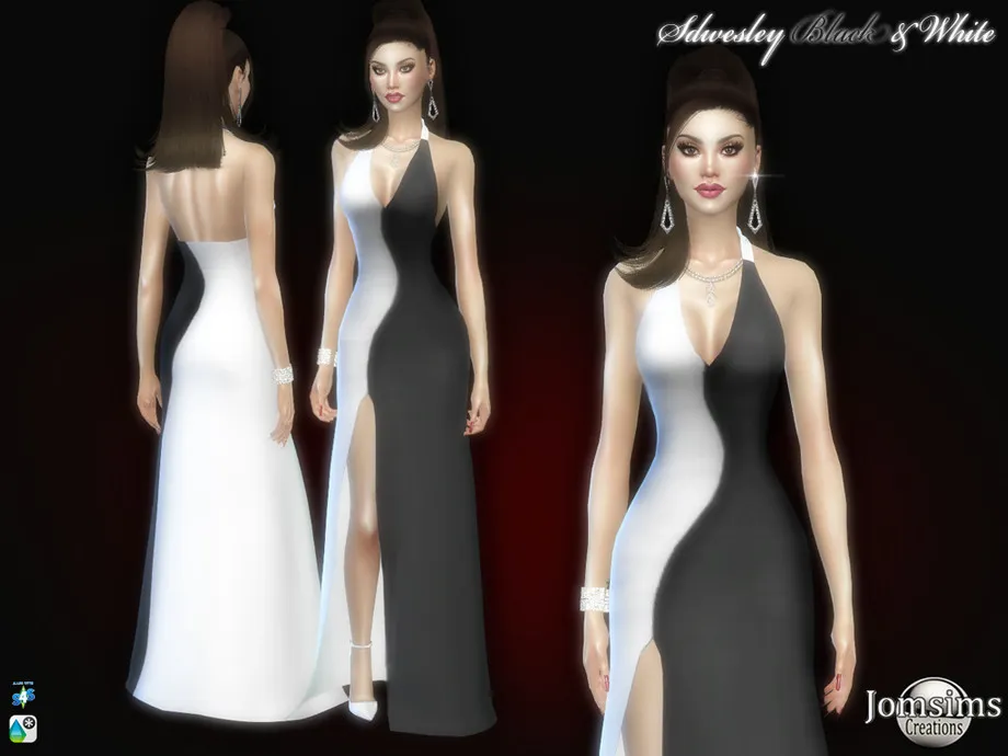 Sdwesley black and white dress
