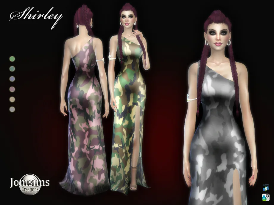 Shirley camouflage split dress
