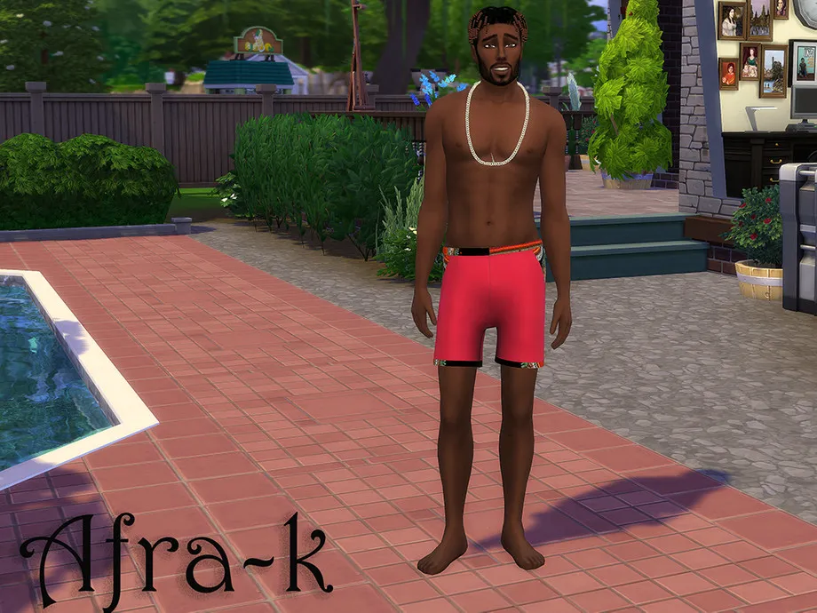 Afra-k Angelina print swim trunks