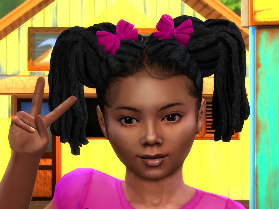 Dreads with Buns Pigtails - Base Compatible