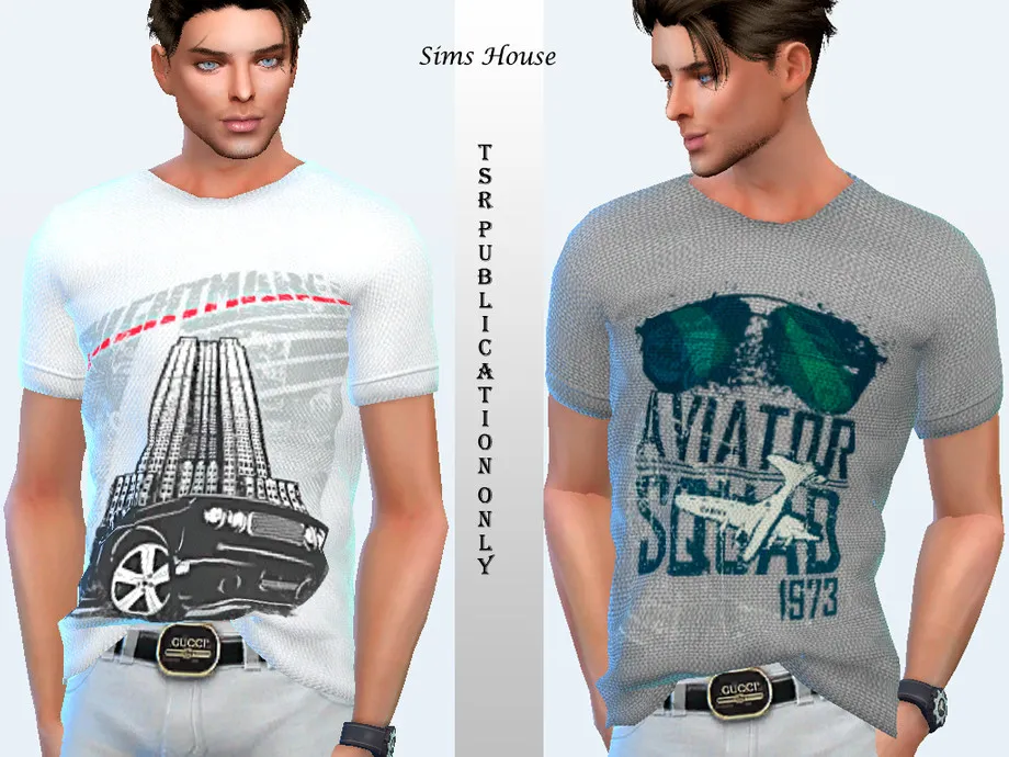 Men's T-shirt with car print
