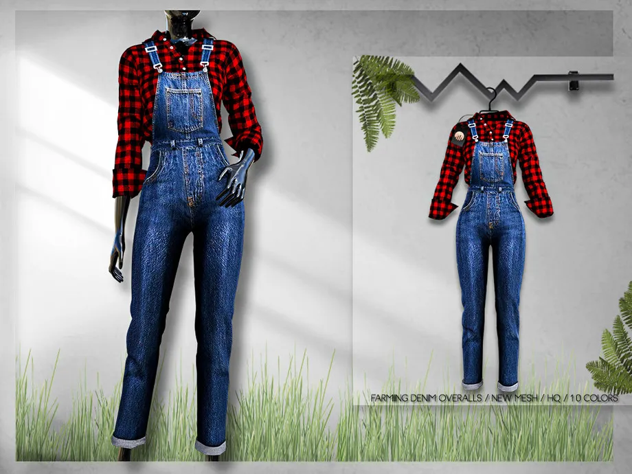 Farming Denim Overalls BD292
