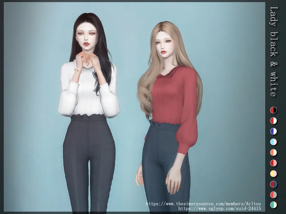 Lady black and white