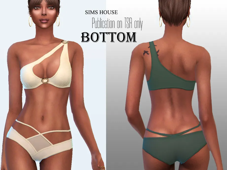 Women's asymmetrical swimsuit (bottom)