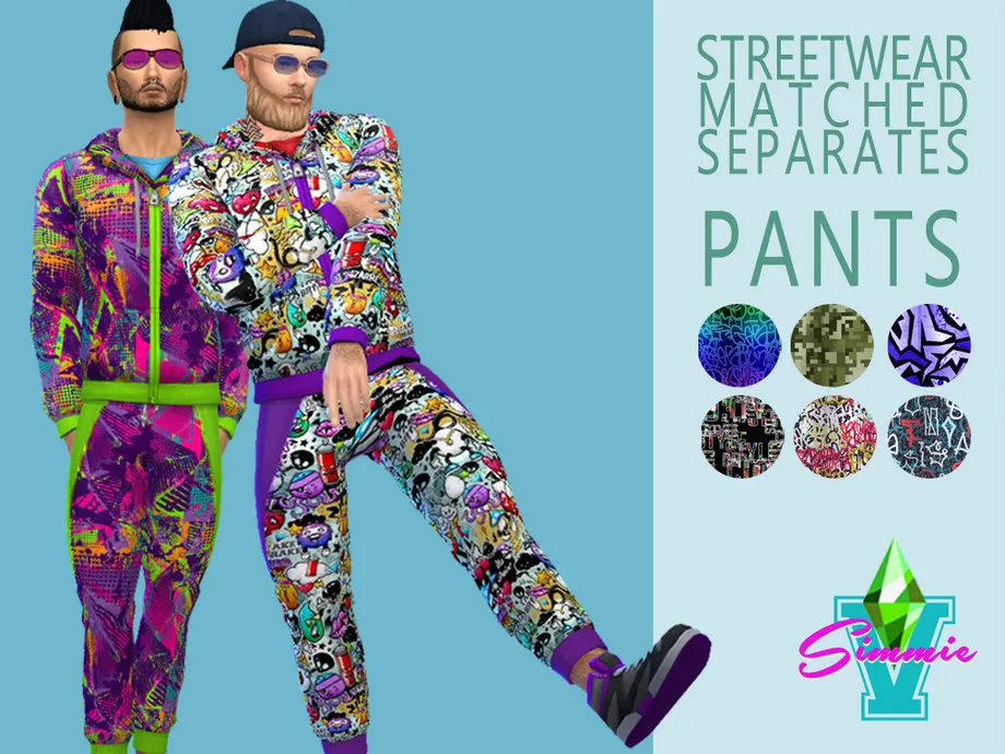 SimmieV Streetwear Separates Pants..
