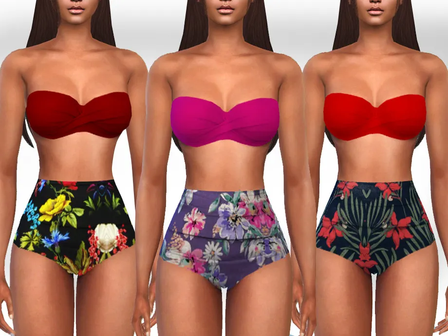 Two Piece High Waist Swimsuits