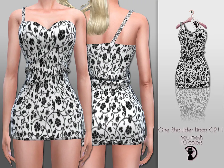 One Shoulder Dress C211