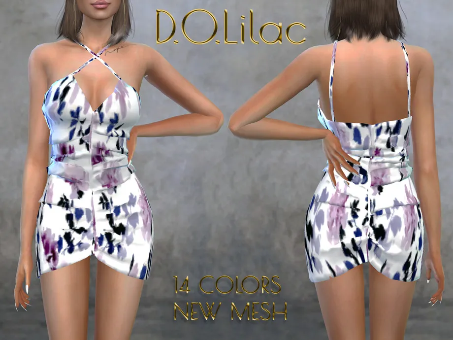 D.O.Lilac Floral Dress 10