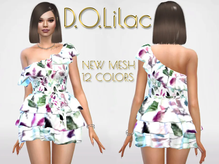 D.O.Lilac Floral Dress 17