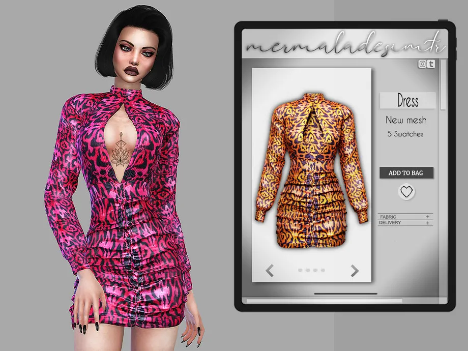 Leopard Print Bodycon Dress MC90