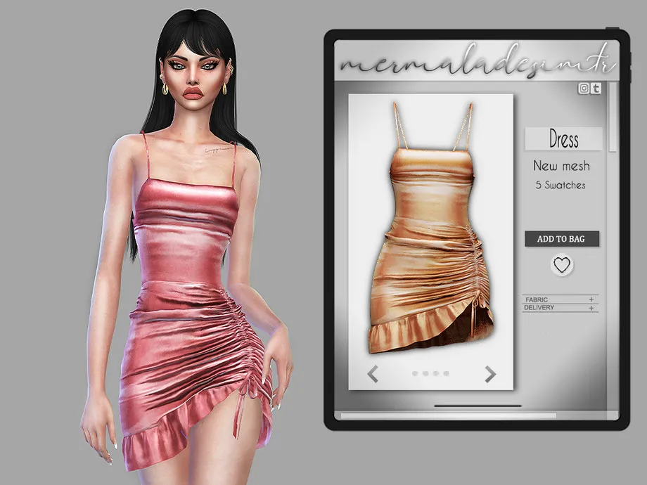 Ruffled Bodycon Dress MC91
