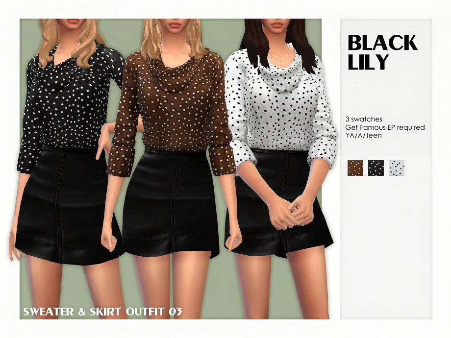 Sweater & Skirt Outfit 03