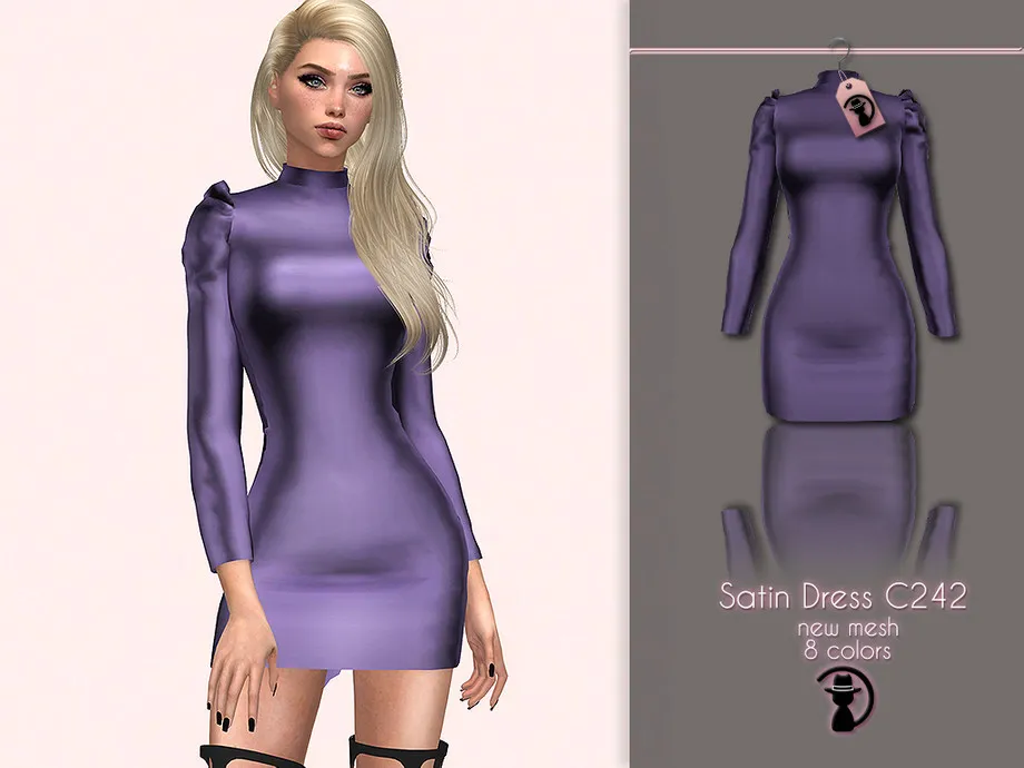 Satin Dress C242