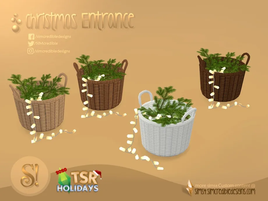 Holiday Wonderland - Christmas Entrance - cypress basket