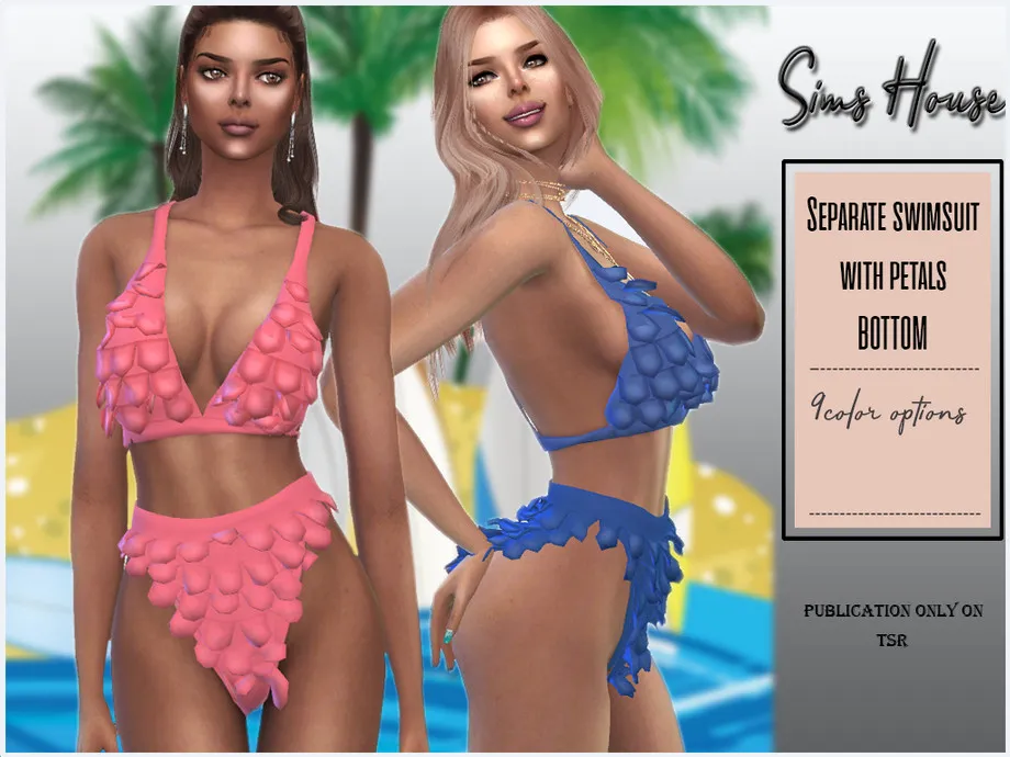 Separate swimsuit with petals (BOTTOM)