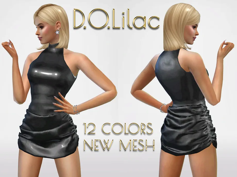 D.O.Lilac Leather Dress 24