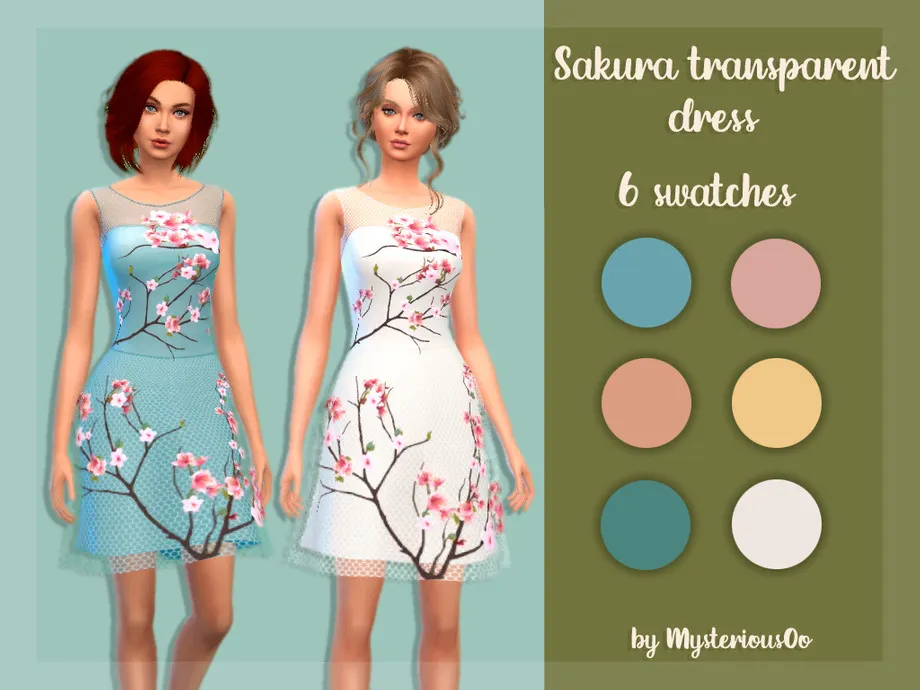Sakura transparent dress