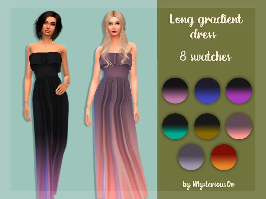Long gradient dress