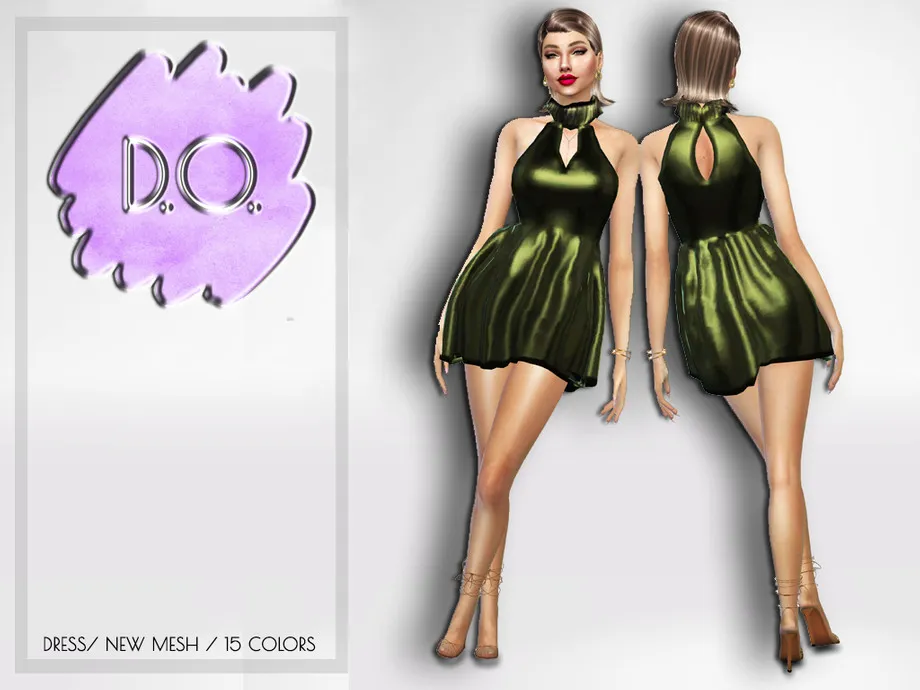 D.O.Lilac Satin Dress 38