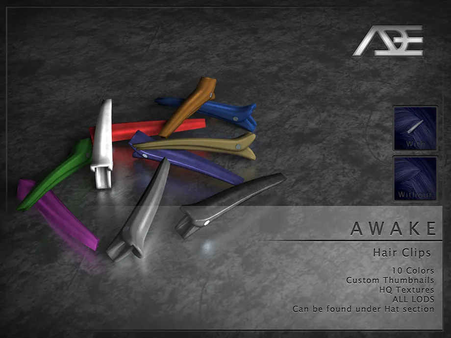 Ade - Awake Hair Clips (Hat)