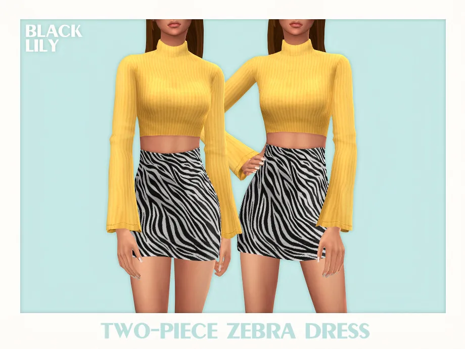 Two-Piece Zebra Dress