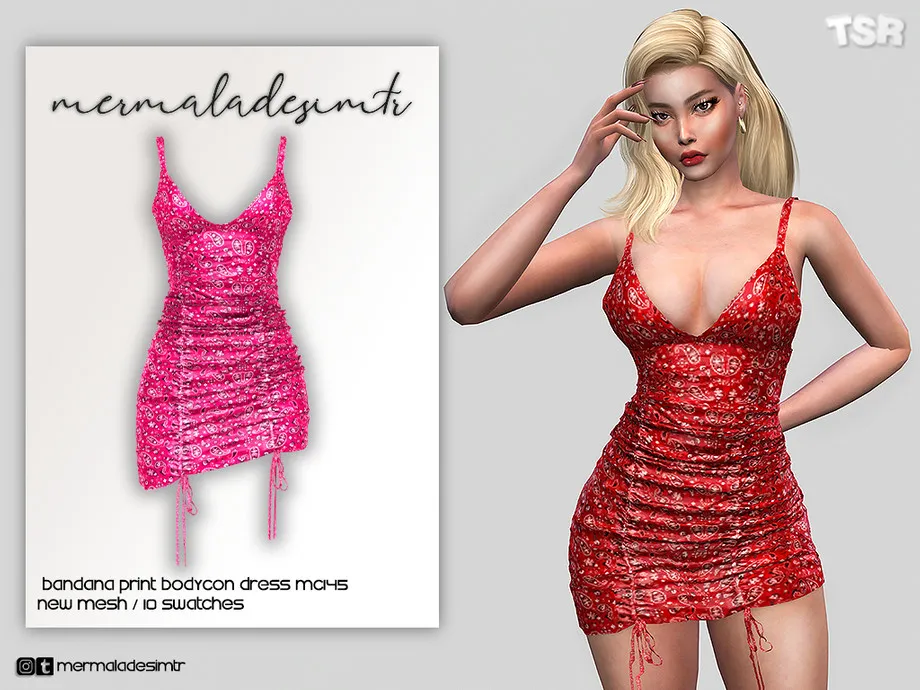 Bandana Print Bodycon Dress MC145