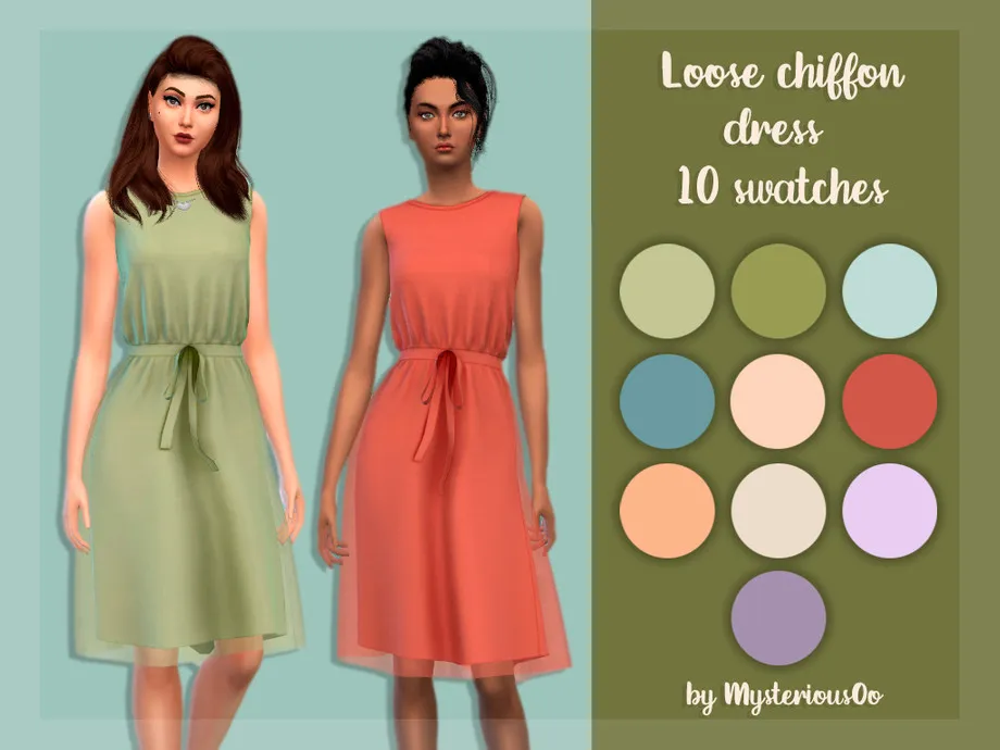 Loose chiffon dress