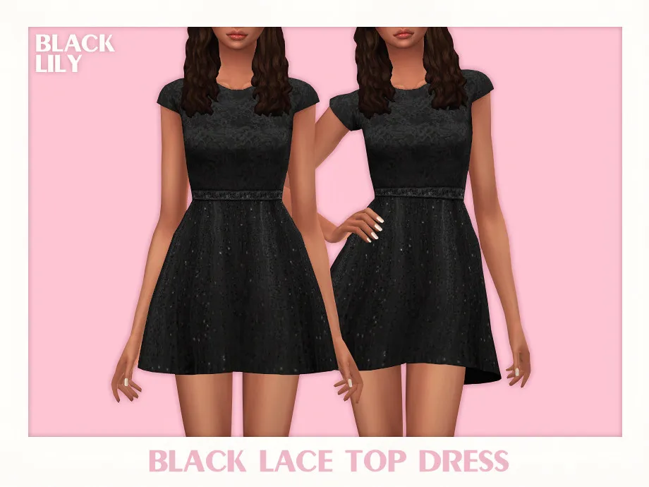 Black Lace Top Dress