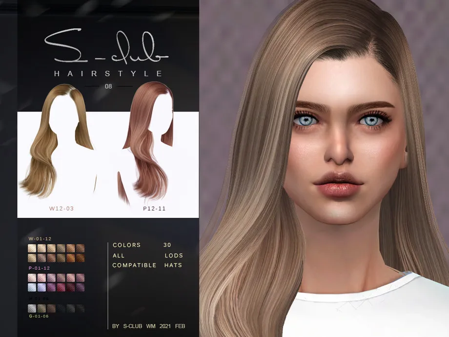 S-Club ts4 WM Hair 202108