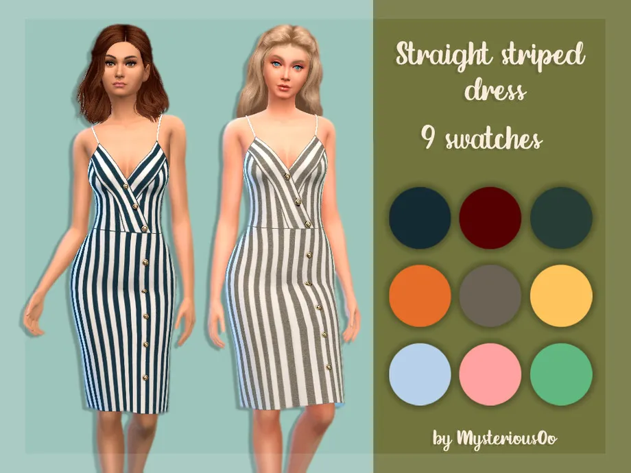 Straight striped dress