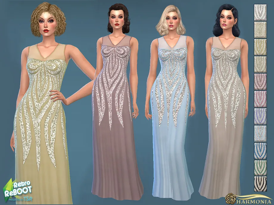 Retro ReBOOT - 1930s Sequined Maxi Dress