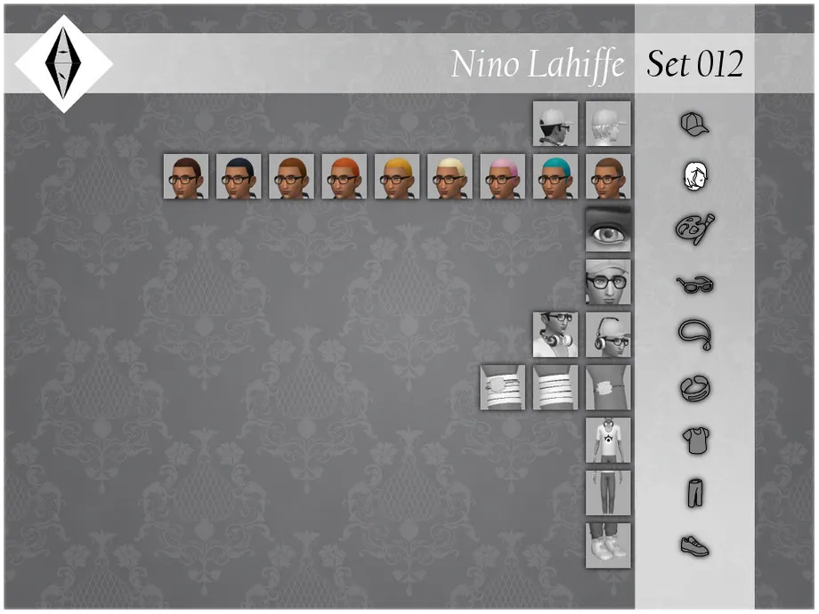 Nino Lahiffe - Set012 - Hair - EA