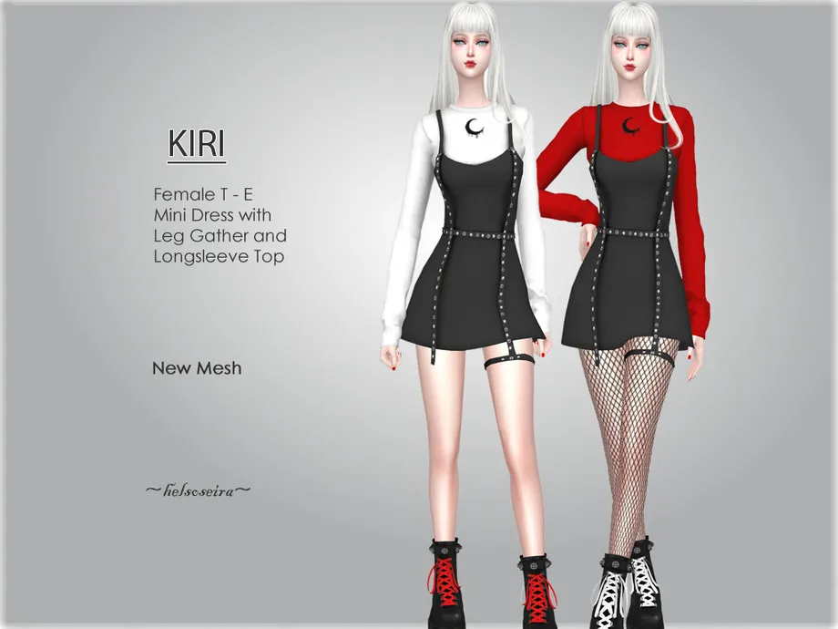 KIRI - Goth Mini Dress