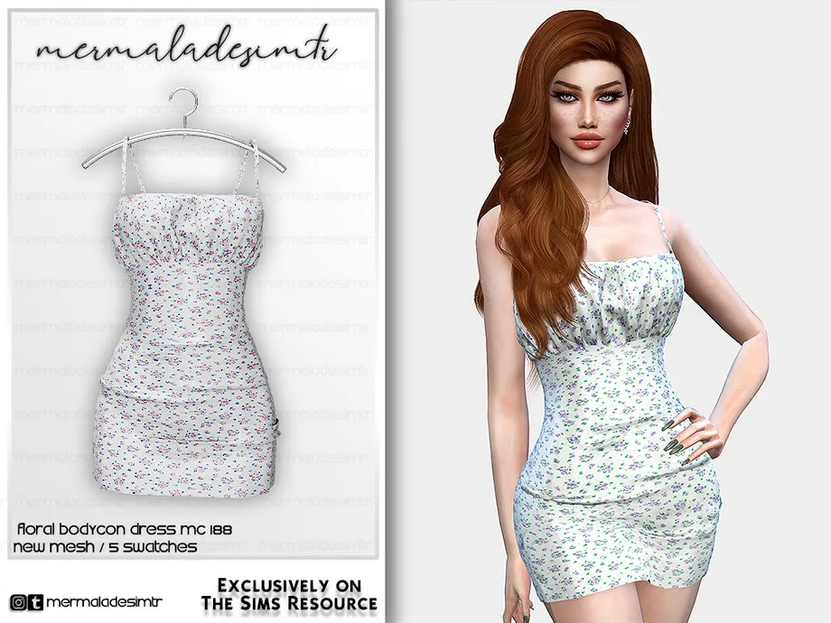 Floral Bodycon Dress MC188