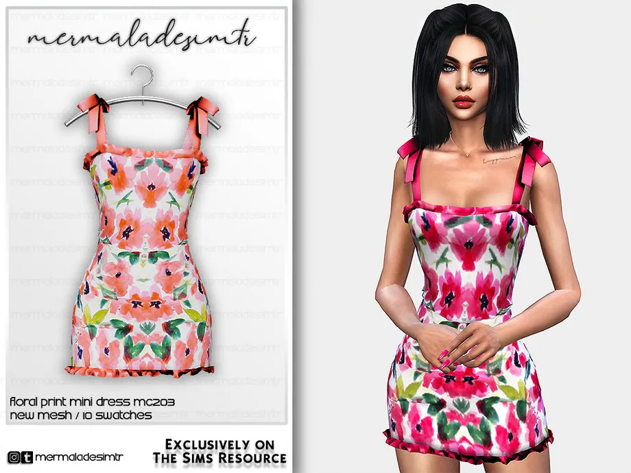 Floral Print Mini Dress MC203