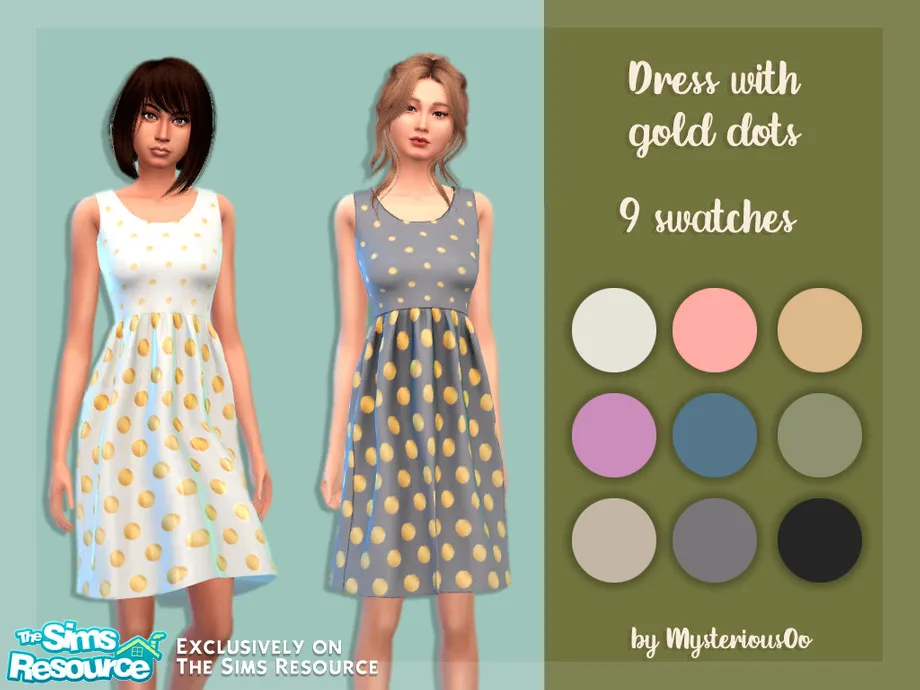 Dress with gold dots