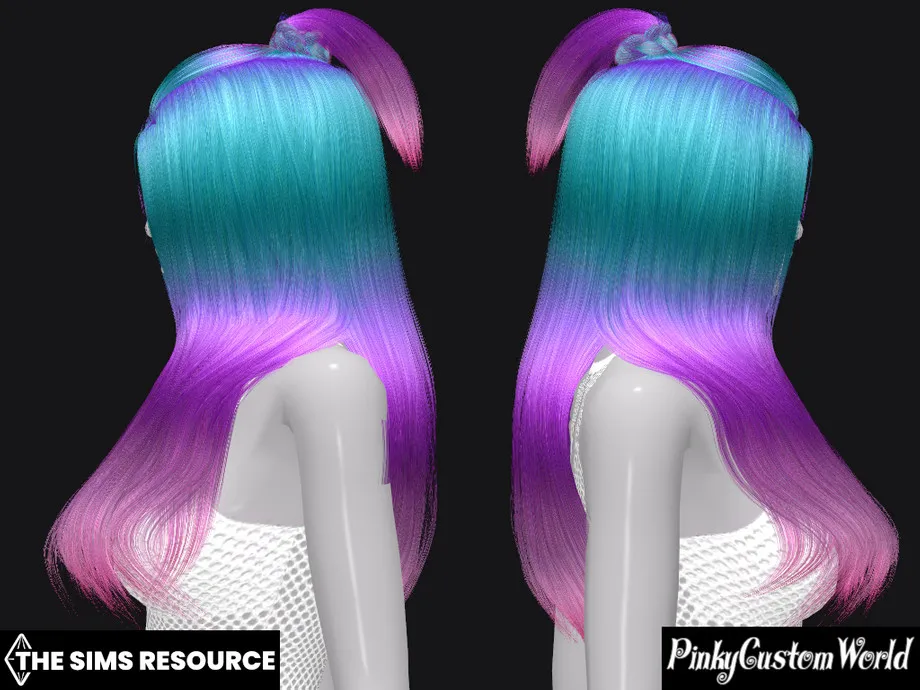 Fantasy Retexture of Midnight Fall hair by JavaSims