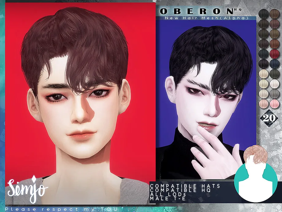 TS4 Male Hairstyle_Oberon