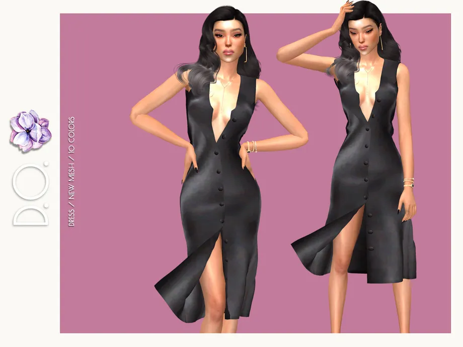 Satin Midi Dress DO120