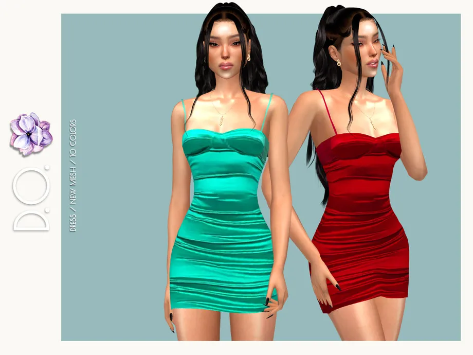 Satin Mini Dress DO122