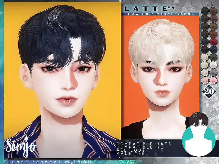 TS4 Male Hairstyle_Latte