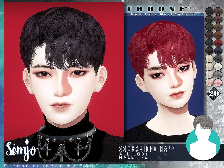 TS4 Male Hairstyle_Throne