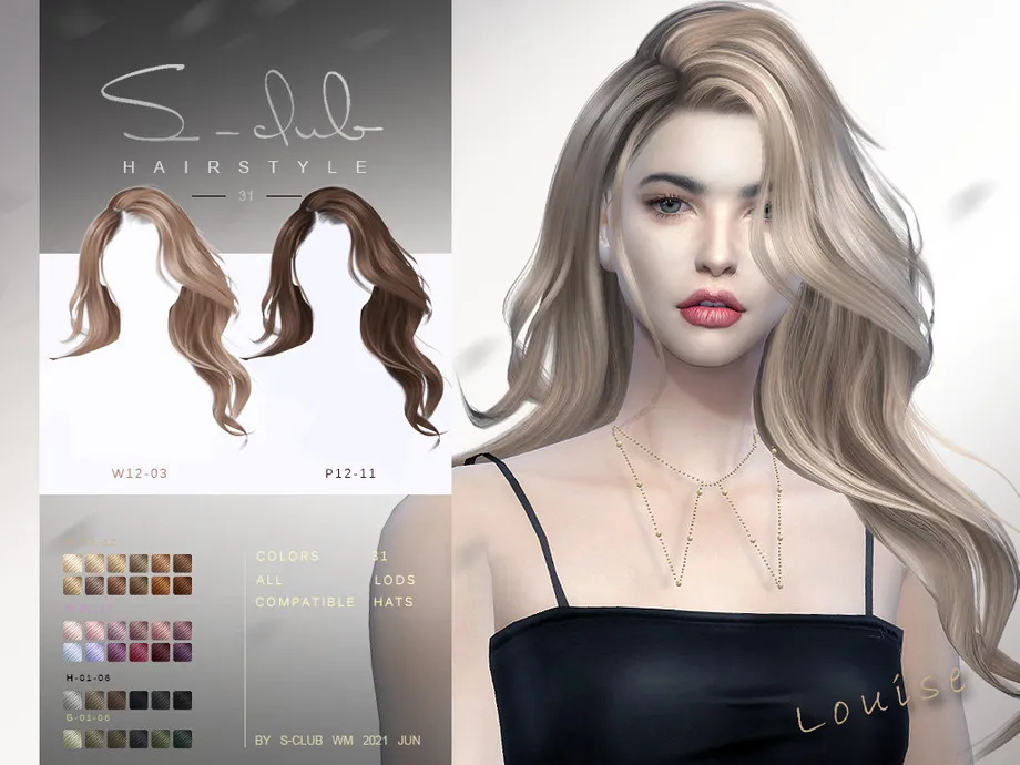 Mi - Long Hair wavy hair for female (Louise) By S-Club