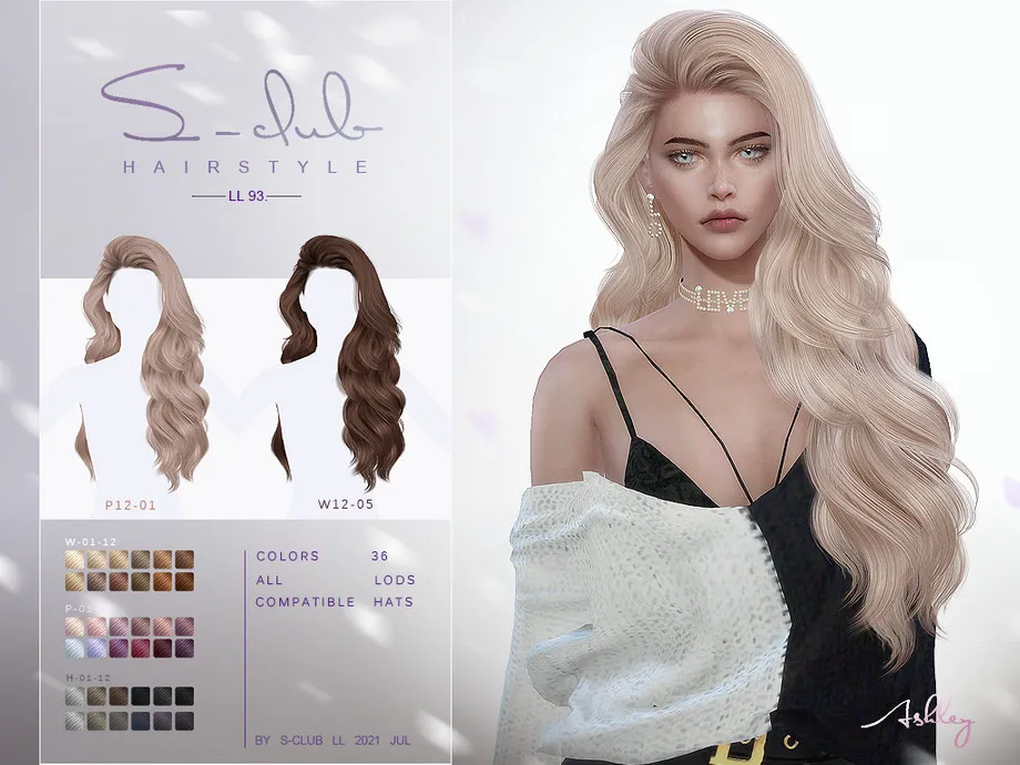 Long curly hairstyle for female by S-Club