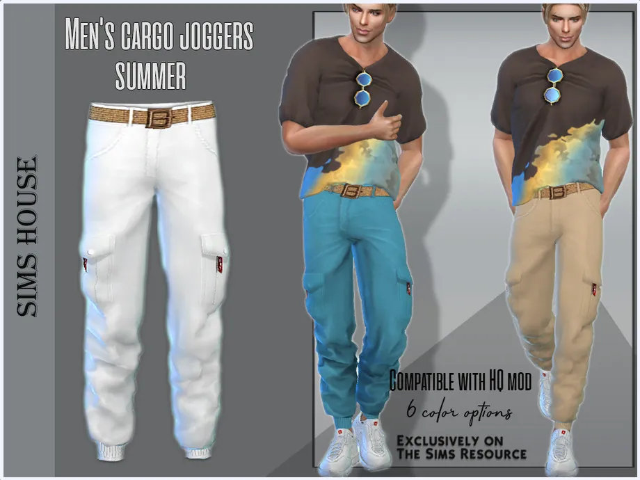 Men's cargo joggers summer