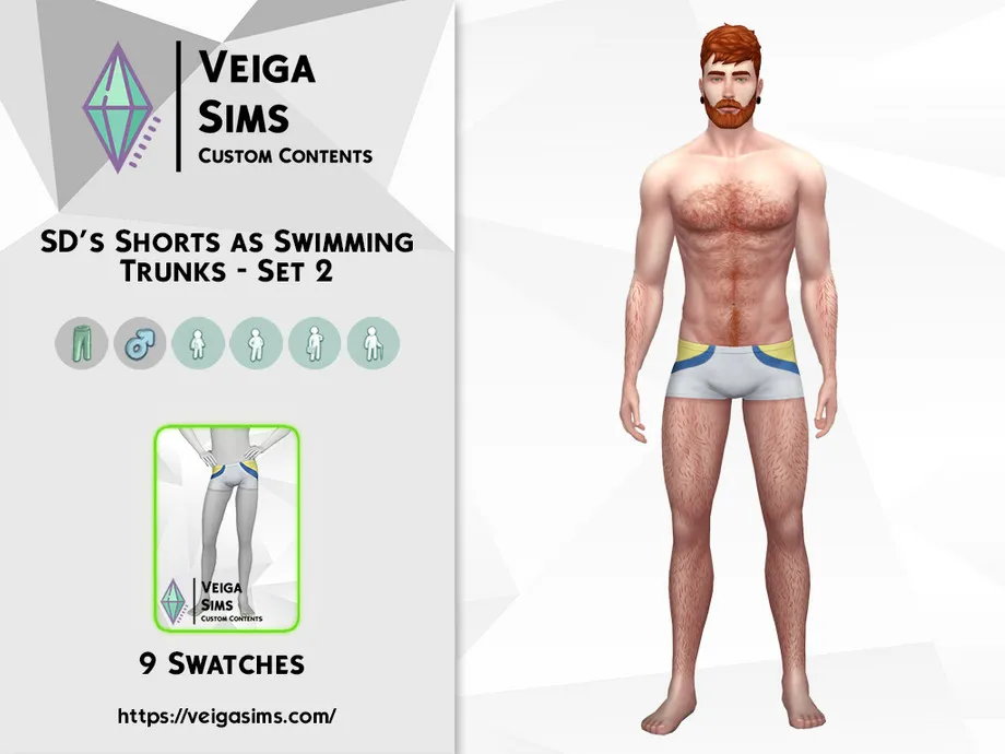 SD's Shorts as Swimming Trunks - Set 2